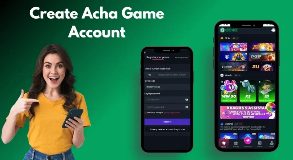 Achagame account create